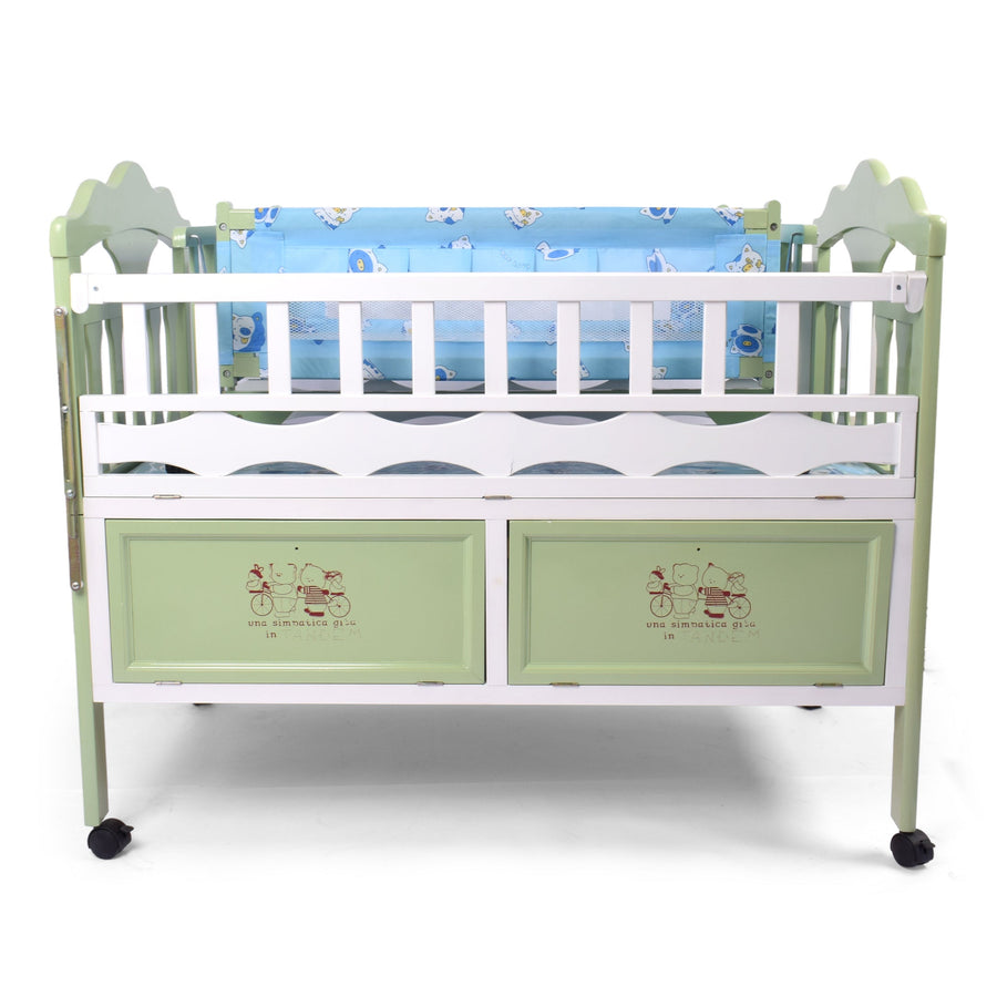 Junior Wooden Baby Cot With Drawer Bc-28Mc