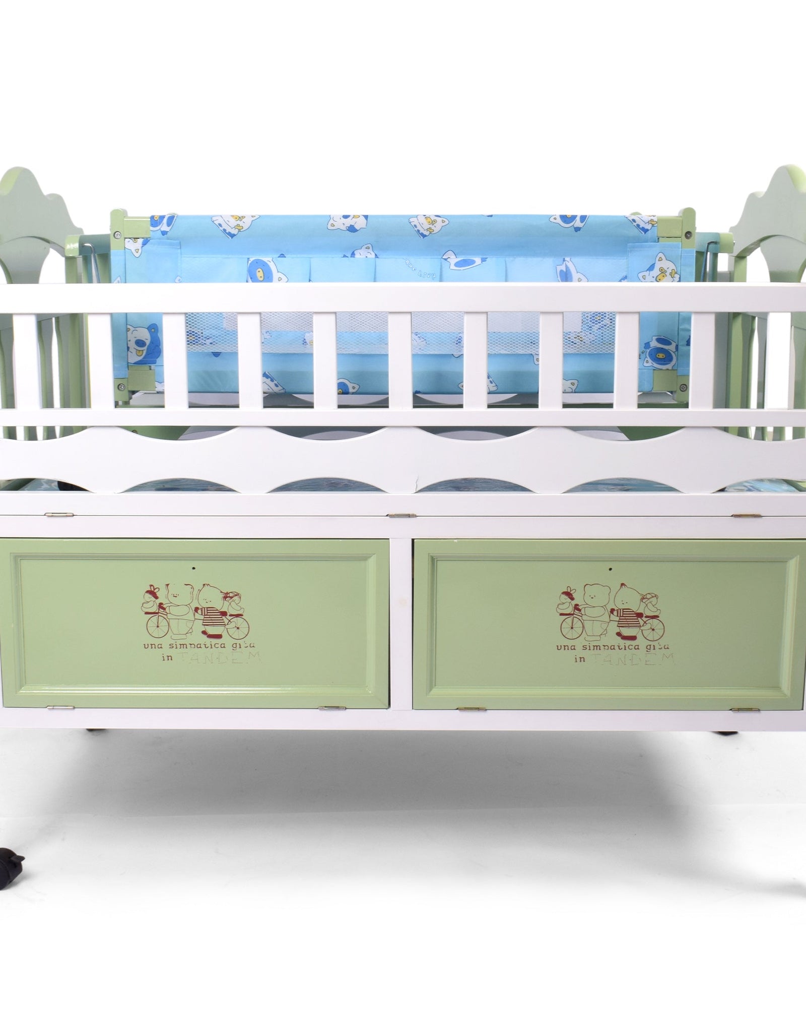 Junior Wooden Baby Cot With Drawer Bc-28Mc