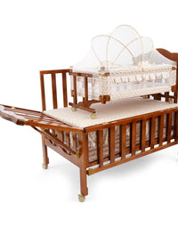 Junior Brown Baby Cot
