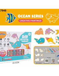 Diy Crystal Colour Glue Painting
