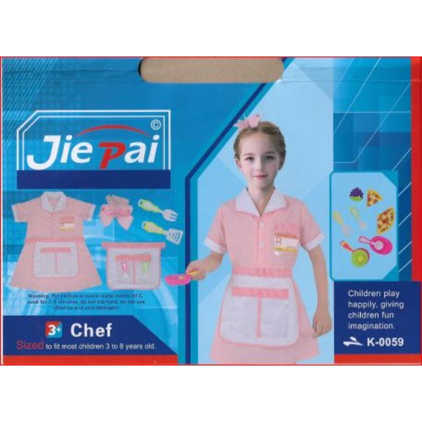 Fancy Dress Chef Lady Pink