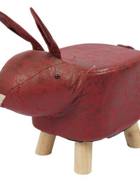 Soft Rabbit Wooden Animal Stool
