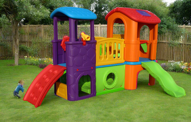 Children Play Center + Slide L-109" W-71" H-68" - Premium Quality Guaranteed (SL-001-2WS)