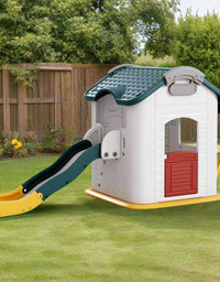 Kids Playhouse With Slide L-116" W-59" H-56" - Premium Quality Guaranteed (SL-21A012)
