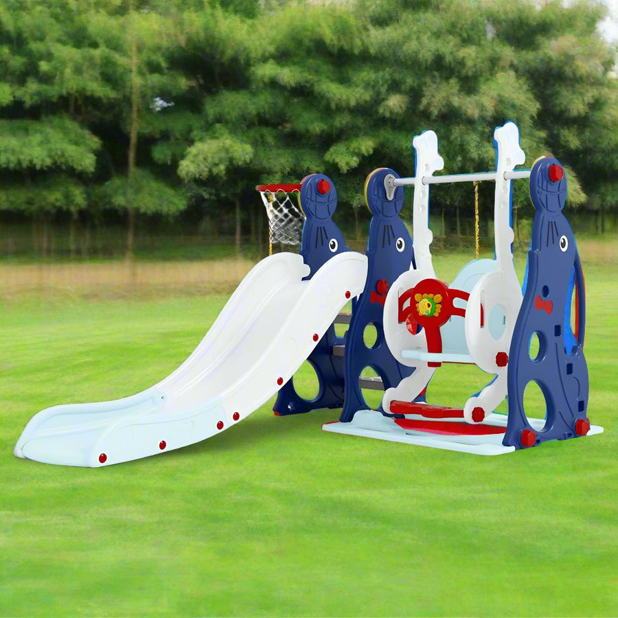 Kids Slide With Swing L-70" W-61" H-46"
