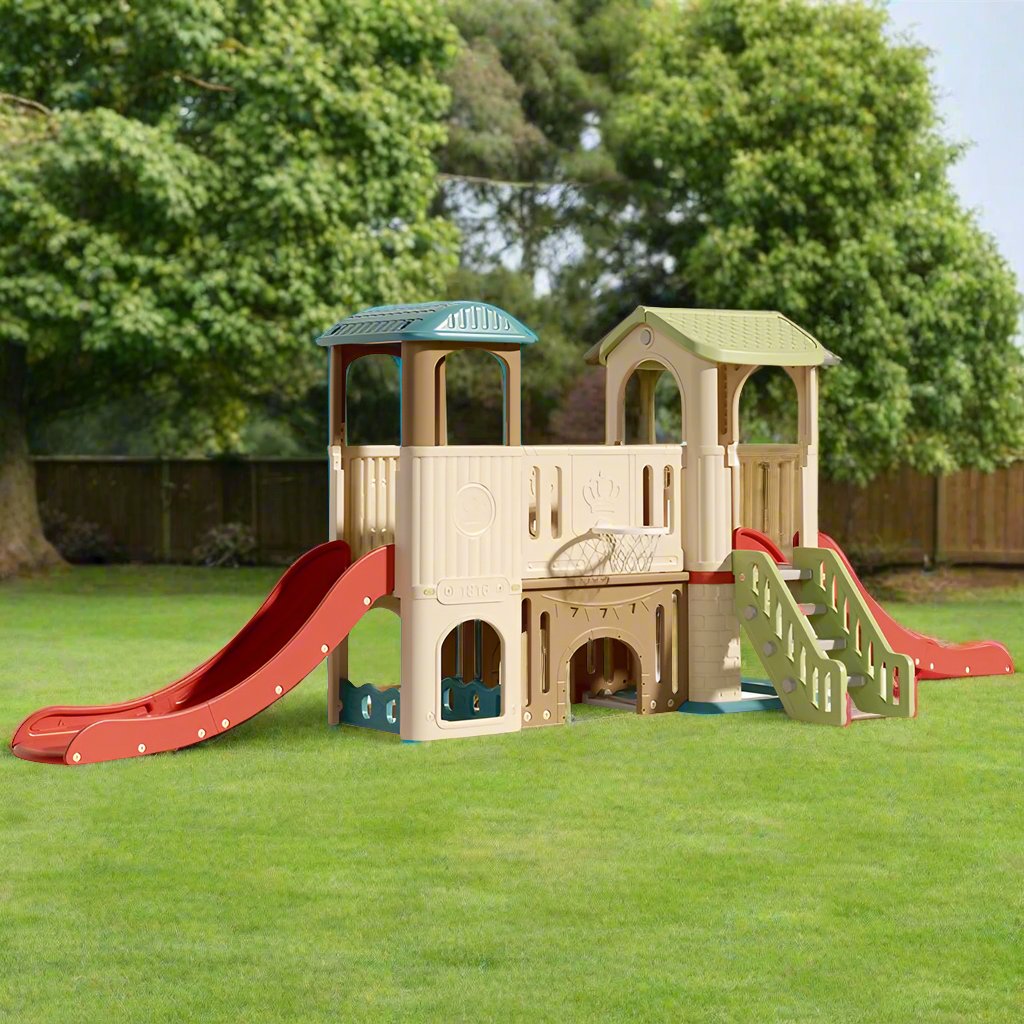 Kids Play House & Slide  L-158" W-52" H-45" - Premium Quality Guaranteed (SL-22B013)