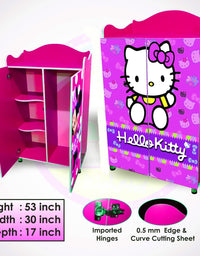 Junior Wooden Almirah Hello Kitty - Premium Quality Guaranteed (WA-190HELLO KITTY)
